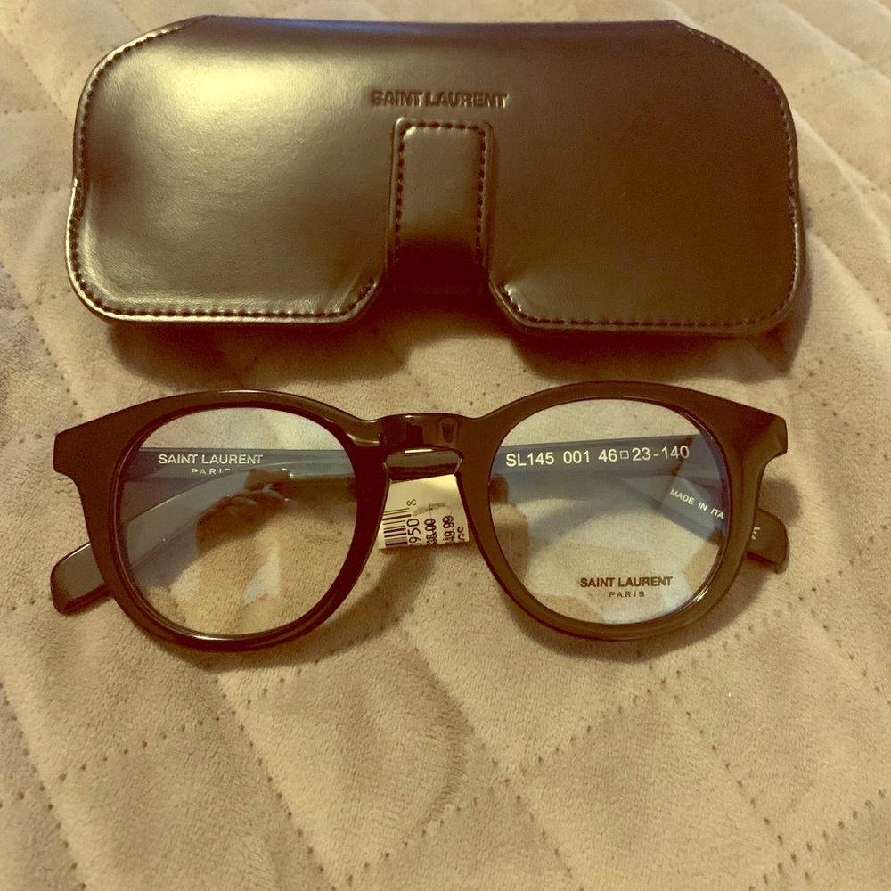 Saint Laurent Black Unisex Eyeglasses